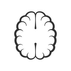 Brain with a modern form. Logo for the technology business. Cool design for brands or labels