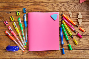 The pink notebook is waiting for your design