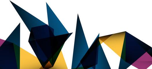 Triangle geometric background in trendy style on light background. Retro vector illustration. Colorful bright. Trendy modern style. Vector business illustration.