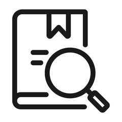 library search - minimal line web icon. simple vector illustration. concept for infographic, website or app.