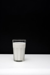 A glass of milk