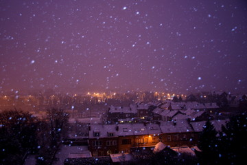 Snowy winter night