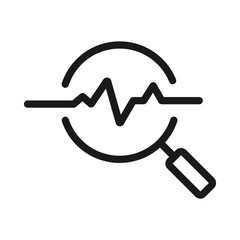 medical search - minimal line web icon. simple vector illustration. concept for infographic, website or app.