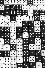 Black and white dice background