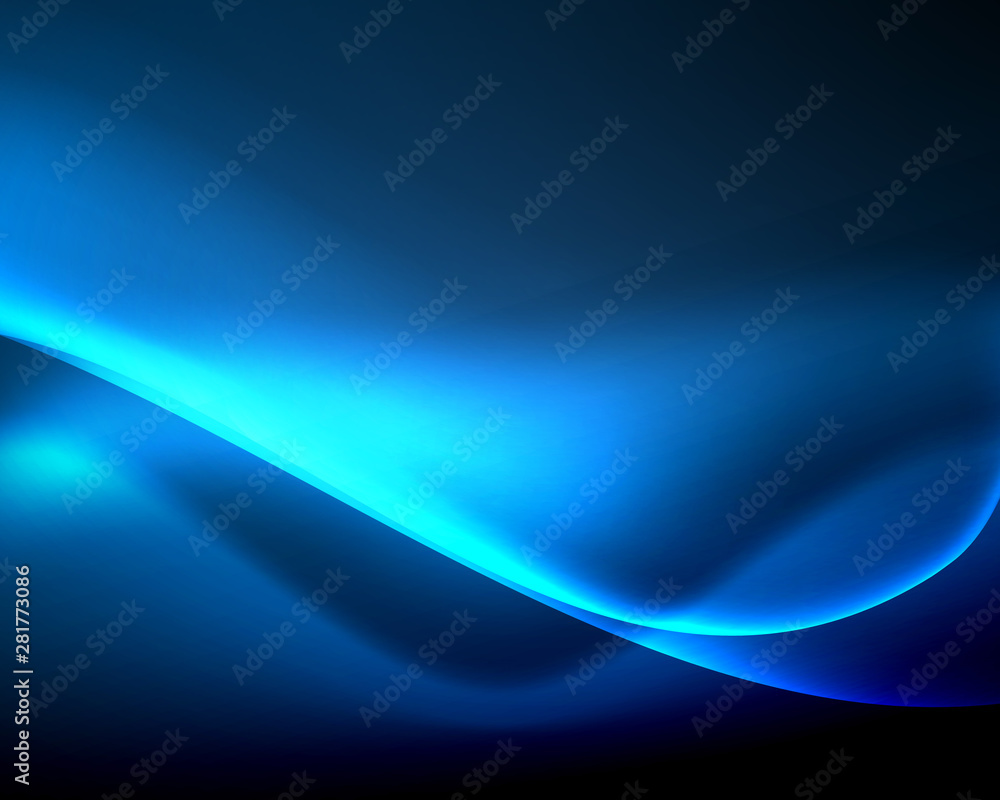 Aufkleber Shiny color bright neon abstract wave template. Abstract bright light. Neon light glowing effect. Space background. Abstract shape
