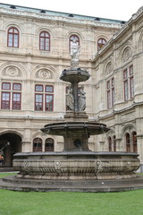 Fototapeta na wymiar Cityscape of Vienna Streets, Opera House, Austria