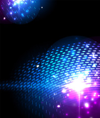 Abstract blue neon star background for celebration design. Luxury festive background.