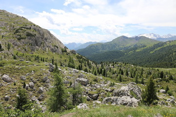 Fototapeta na wymiar summer mountain landscape dolomites italy