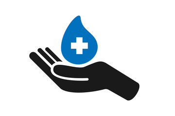 Blood donate icon vector