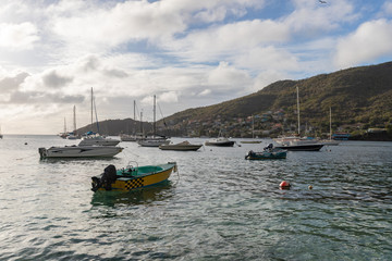 Fototapeta na wymiar Saint Vincent and the Grenadines, boats in Admiralty Bay, Bequia