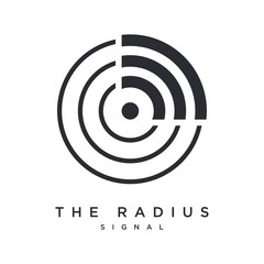 vector illustration of radar logo concept