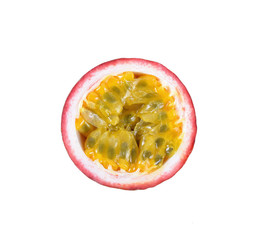 passion fruit on white background