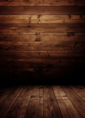 dark wooden interior room.