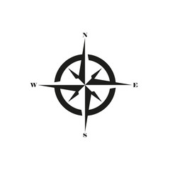 The icon of the compass. Simple vector illustration