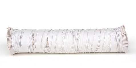white bungy rope isolated on white.