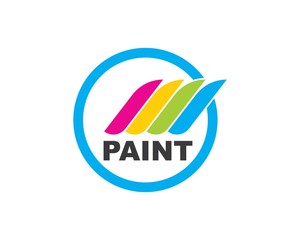 Fototapeta premium color paint logo icon vector illustration