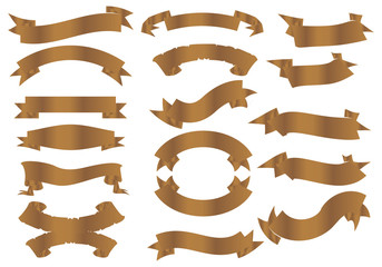 Cintas de color marr&oacute;n sobre fondo blanco.