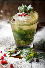 Mojito cocktail with mint