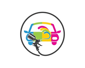 Fototapeta premium car paint logo icon illustration vector