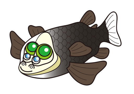 recommend clip art: デメニギス Barreleye 深海魚 キャラクター イラスト