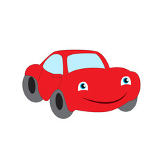 Fototapeta na wymiar Cartoon smiling car.
