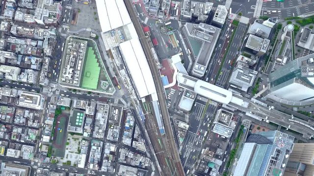 Aerial view of city, Tokyo, Japan