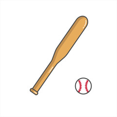 Grey baseball-bat and ball