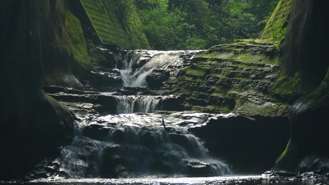 Close up of waterfall, Nomizo Falls, Kimitsu, Chiba Prefecture, Japan