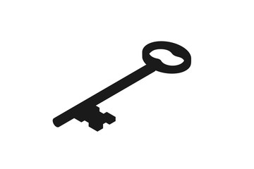 Luxury design key icon, safe and security key icon vector on white background 