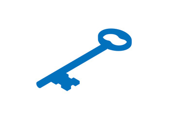 Key icon vector ( blue version ), security key icon