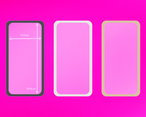 Mesh, pink colored phone backgrounds kit.