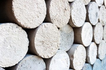 Cylinder shape concrete bricks storage for testing