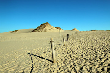 Slowinski National Park is situated on the Baltic Sea coast, near Leba, Poland. Desert landscape...