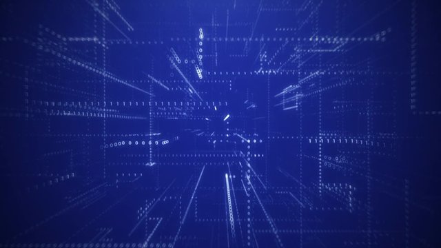 Blue Abstract Binary Code Background