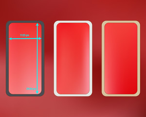 Mesh, coral colored phone backgrounds kit.