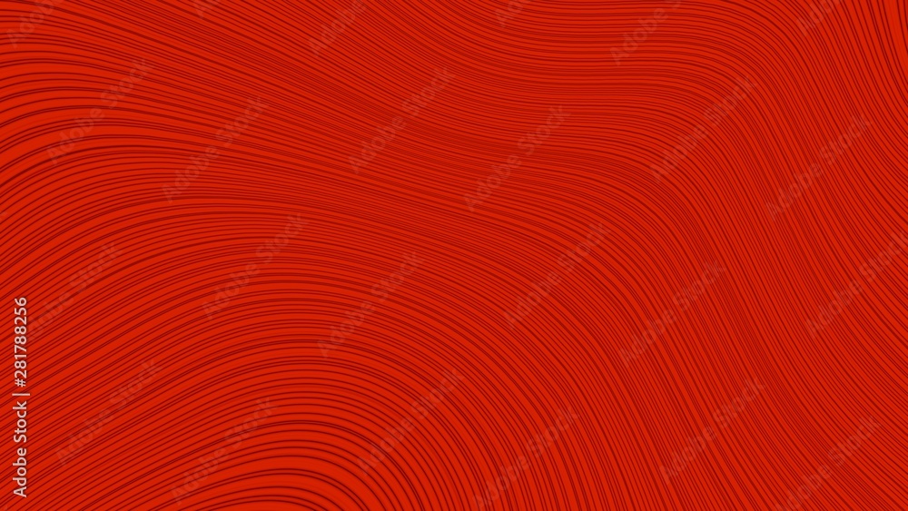 Poster 3d rendering of abstract red swirl curve lines background. wavy cloth texture