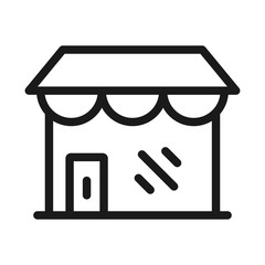 shop - minimal line web icon. simple vector illustration. concept for infographic, website or app.