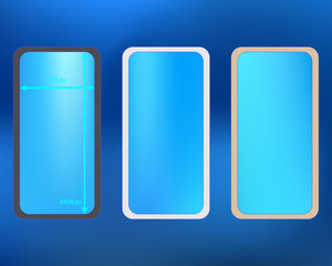 Mesh, azure colored phone backgrounds kit.