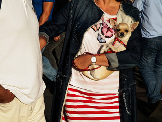 Woman with dog in her arms 2