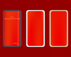 Mesh, red colored phone backgrounds kit.