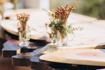 Catering for guests at the wedding ceremony.