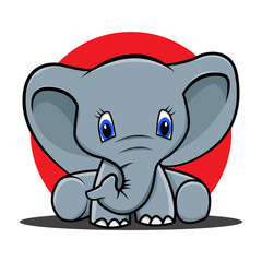 Fototapeta premium Cute Elephant Vector Collection 