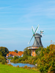 Windmill at Greetsiel, Lower Saxony, Germany