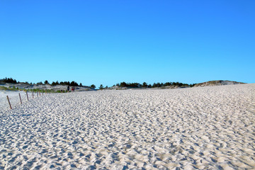 LEBA, POLAND - JULY 25, 2019: Slowinski National Park is situated on the Baltic Sea coast, near...
