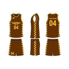 Basketball jersey set template collection.