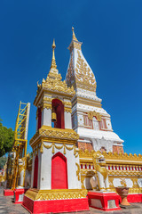 Obraz premium the public temple as sacred precinct of Buddhist religion, Wat Phra That Phanom in Nakhon Phanom, Thailand