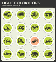industrial transport icon set