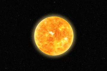 Türaufkleber Helle Sonne gegen dunklen Sternenhimmel im Sonnensystem, Elemente dieses von der NASA bereitgestellten Bildes © lukszczepanski