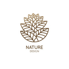 Abstract tropic plant minimal logo