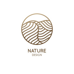 Simple logo pattern structure of desert